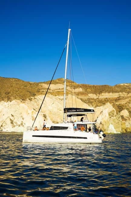 Santorini: Catamaran Cruise with Fresh Meal & Open Bar - Timing, Weather, and Route Changes You Should Expect