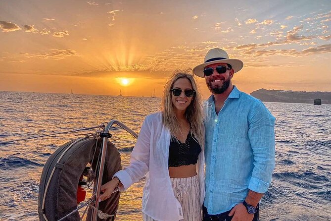 Santorini Catamaran Cruise with Greek Meal, Open-Bar and Sunset - Onboard Comfort: Small Group Size, Restrooms, and Real Space to Relax