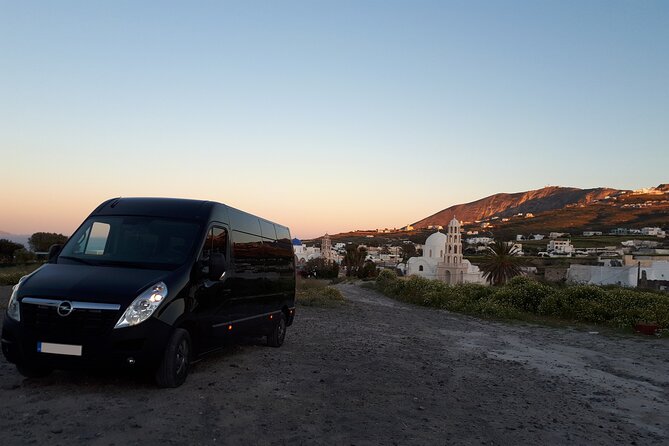 Santorini Chauffeur Services per Hour - Getting Picked Up Smoothly, From Fira and the Cable Car Station
