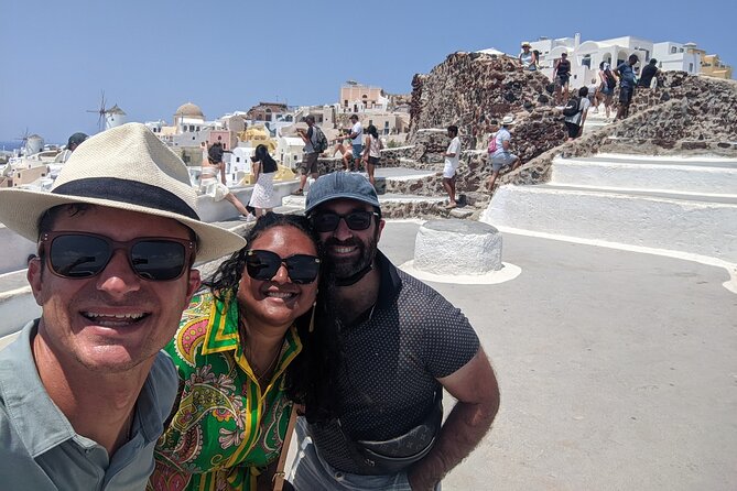 Santorini Classic Highlights and Sightseeing Private Tour - Perissa black sand beach finale: swimming and a meal plan on your terms