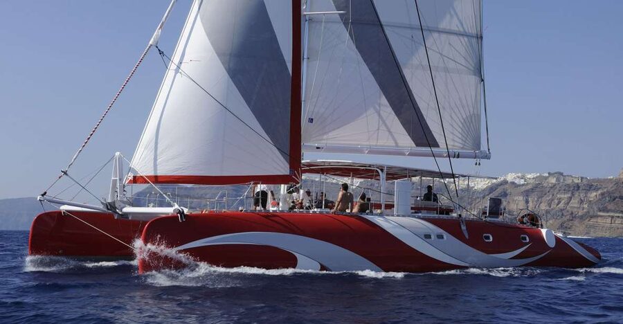 Santorini: Dream Catcher 5-hour Sailing Trip in the Caldera - From Pickup to Vlihada Marina: The Start of the Day