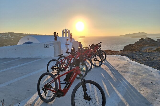 Santorini: E-Bike Sunset Tour Experience - The Tomato Industrial Museum start, then Vlychada and Perivolos