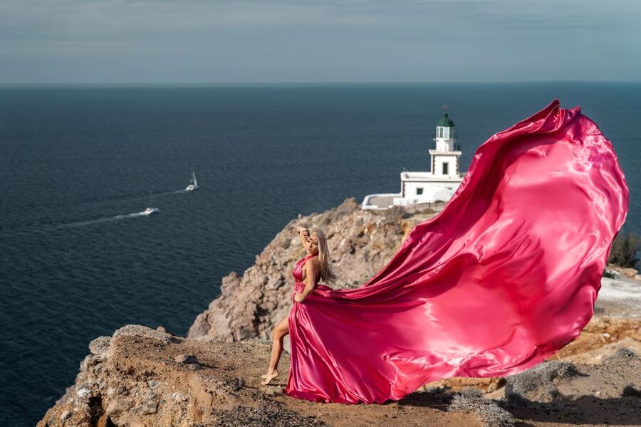 Santorini: Flying Dress Photo © Photoshoot "Express Package" - Who this is perfect for, and who should skip it