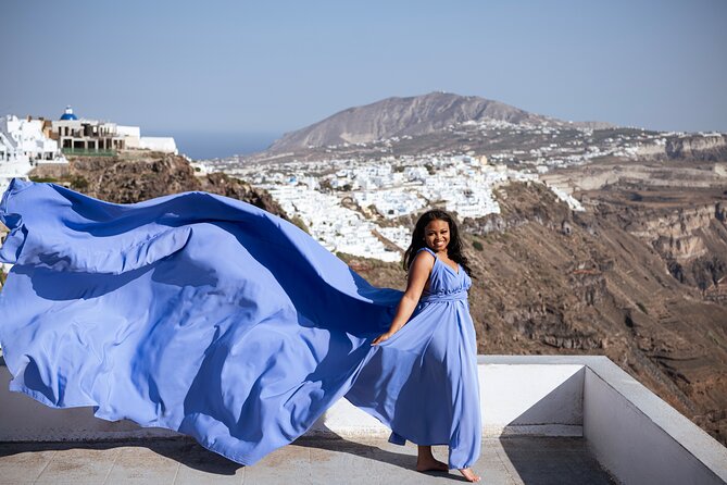 Santorini Flying Dress Photo Session Experience - What to bring and how to prep so the session goes smoothly