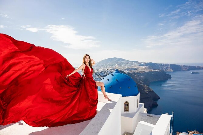 Santorini: Flying Dress Photoshoot - Why Santorini Works So Well For A Flying Dress Scene