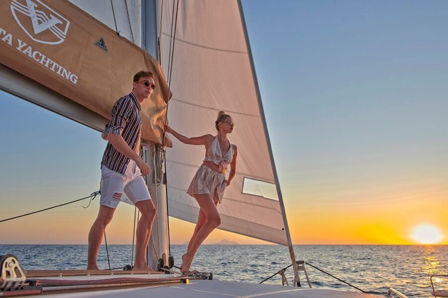 Santorini Gold Catamaran Cruise with Snorkel, BBQ & Open Bar - Drinks, Food, and What’s Included for Your Money