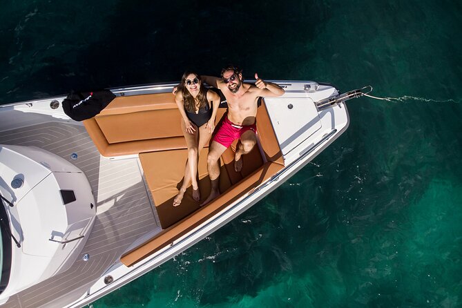Santorini Half Day MotorCruiser Private Cruise incl. Meal,Drinks &Free Transport - Vlyhada area and the black sand that frames the south