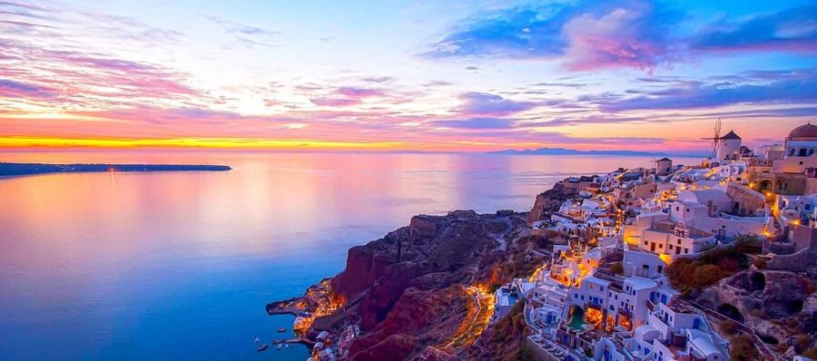 Santorini highlights tour - Prophet Elias monastery on Santorini’s highest peak (567 meters)