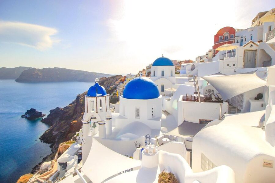 Santorini highlights tour - Firostefani and the Three Bells Church