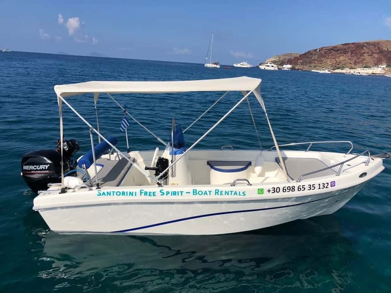Santorini: License-Free Boat Rental with Ice, Water, & Fruit - Meeting at the Notos Hotel Pier, Then Getting Your Boat Skills Fast
