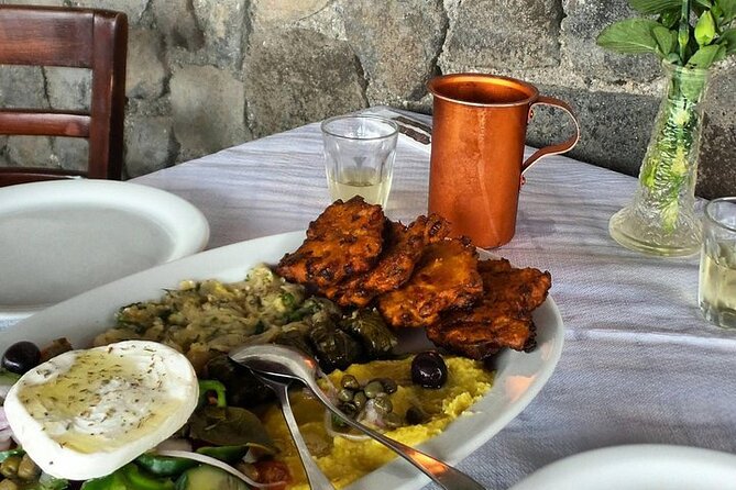 Santorini like a local: Discover local flavors by exploring the island! - Pyrgos Morning Stop: Greek coffee and a homemade spinach or cheese pie