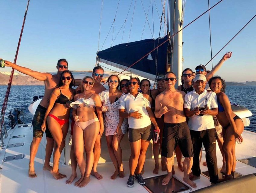 Santorini: Luxury Caldera Cruise with Full Greek Meal - Red Beach swim and snorkeling: when the caldera turns playful
