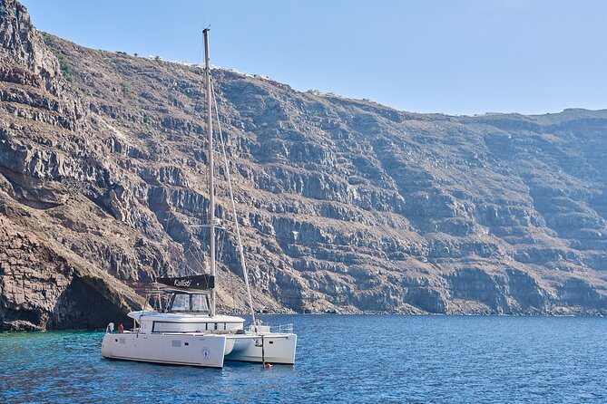 Santorini: Luxury Catamaran Cruise with Fresh Fish BBQ & Drinks - Pickup and pier logistics in Imerovigli, the part you should plan for