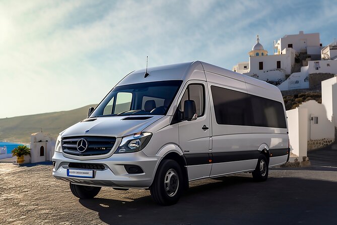 Santorini: Main Port Shared Shuttle - Bus to Hotels or Airport - The shared ride: what it feels like in the mini bus