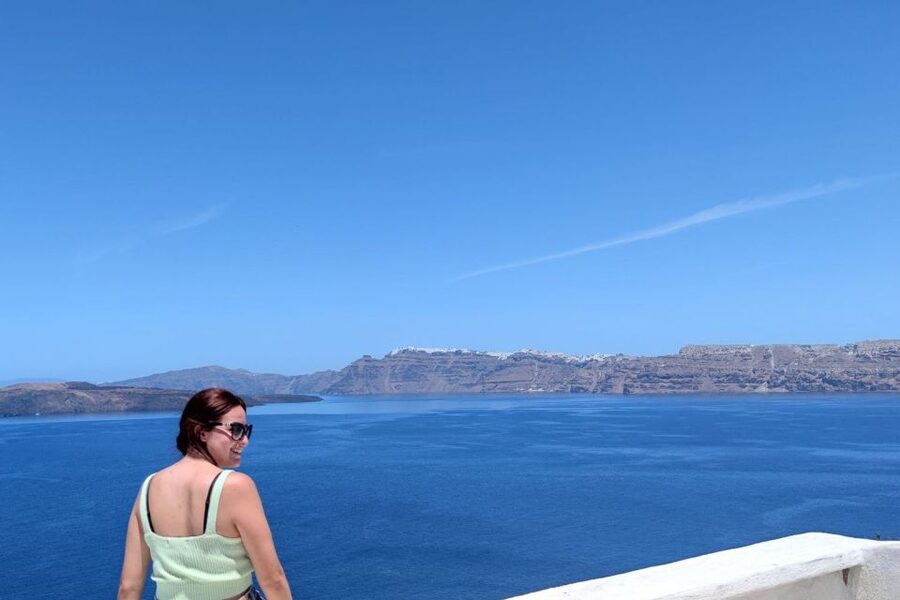 Santorini: Must-See Highlights Private Sightseeing Tour - Firostefani and the Three Bells of Fira photo moment