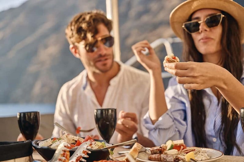 Santorini Oia: Caldera Day Cruise with Snacks & Drinks - Thirassia Island Swim Stop: A Short Break With Snacks and Sea Time