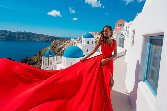 Santorini Oia: Private Flying Dress Photoshoot - Key things I’d plan for before your Oia flying dress shoot