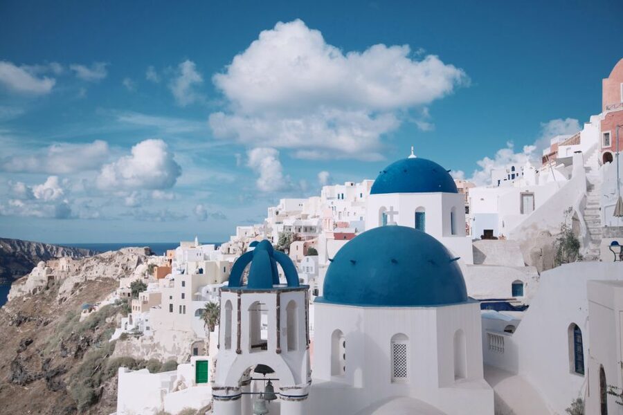 Santorini: Oia & Three Bells 4-hour Private Custom Tour - Megalochori in the middle of the island: the calmer, local side