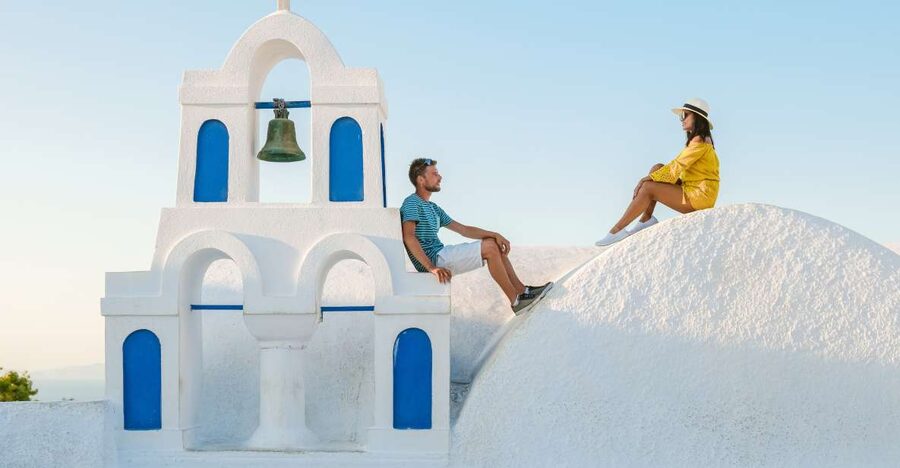 Santorini: Oia Village Professional Photo Shoot - The shoot flow in real life: meet, follow, and keep moving
