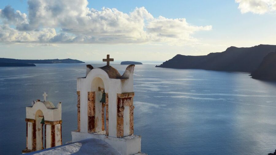 Santorini Panoramic Firostefani & Oia Blue Dome Private Tour - Imerovígli as the scenic “in-between”