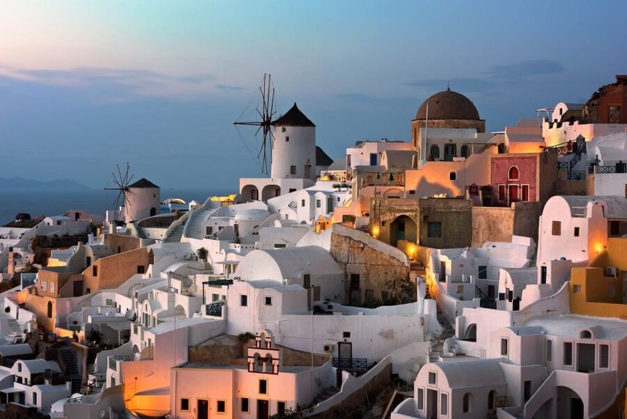 Santorini Panoramic Firostefani & Oia Blue Dome Private Tour - Megalochori and the 17th-century cave house shift