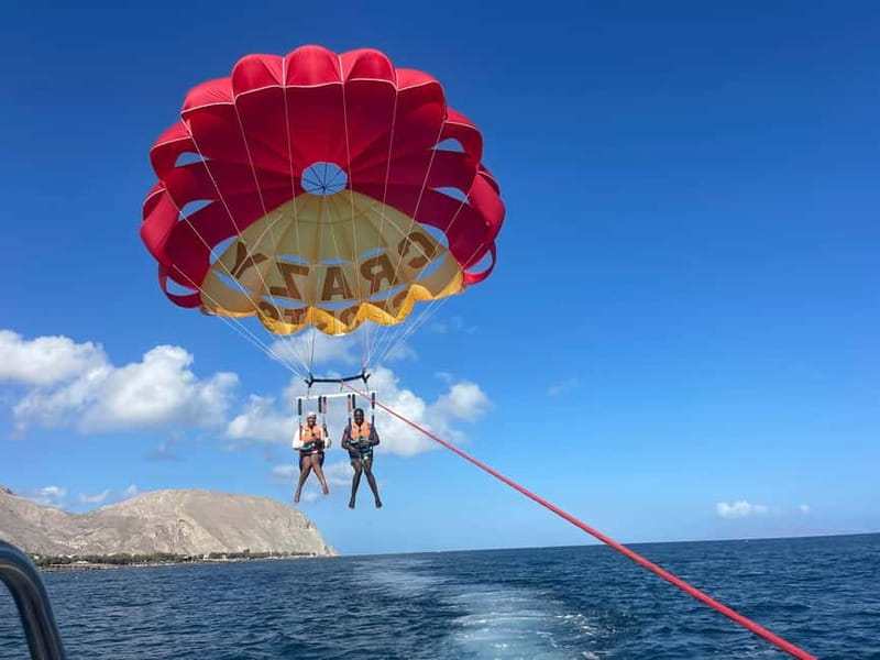 Santorini: Parasailing ExperiencePerissa,Perivolos,St.George - Your Flight Over St. George Beach: Adrenaline Without Needing Experience