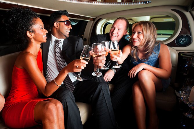 Santorini Party Bus Experience - The Caldera view stop and champagne toast