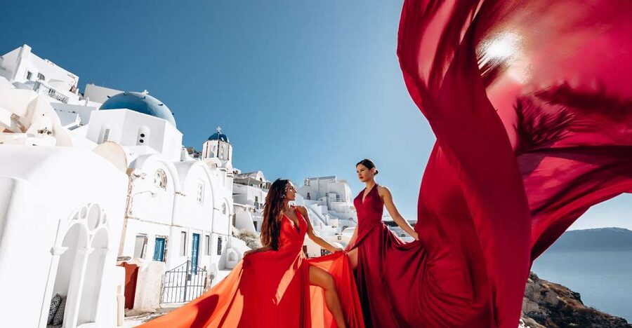 Santorini: Private Flying Dress Photoshoot Experience - What to bring and how to prepare so you feel good