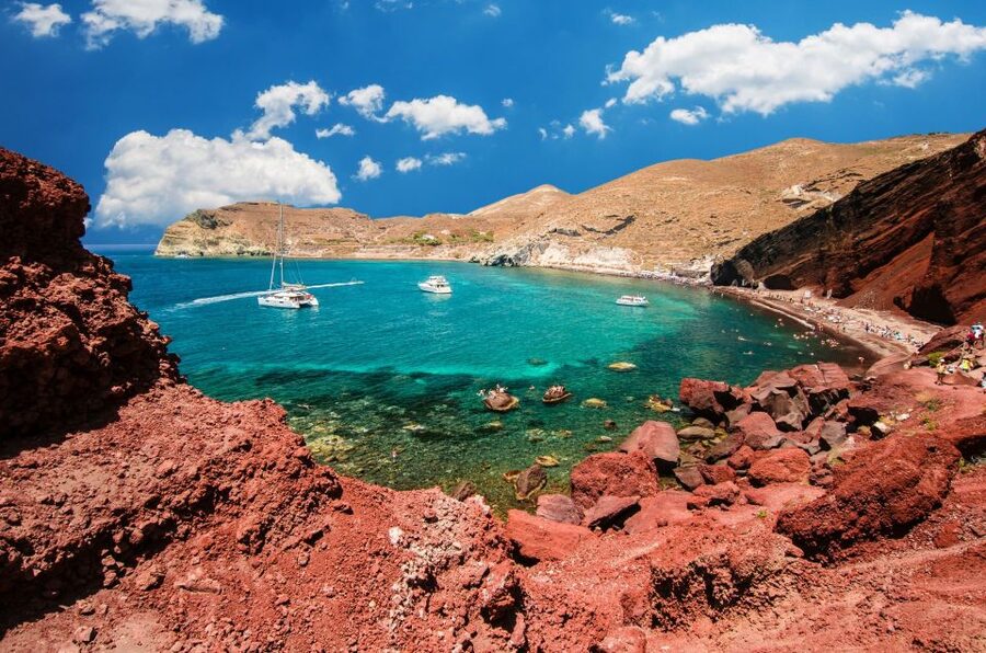 Santorini: Private Guided Sunrise Tour with a Sunrise View - Perissa and Vlychada black sand, plus a red sand beach stop