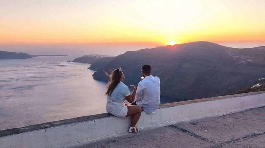 Santorini: Private Sunset Tour with Picnic & Transfer - Profítis Ilías: the highest summit stop with big island views