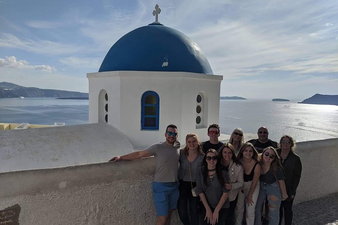 Santorini Private Tour Popular Destinations - Firostefani and Mama Thira Tavern: quick caldera views plus blue-domed photo energy