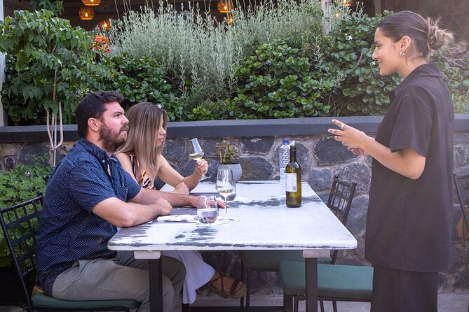 Santorini Private Wine Tour with Dinner & Oia Sunset - Artemis Karamolegos in Exo Gonia: Assyrtiko with Volcanic Personality