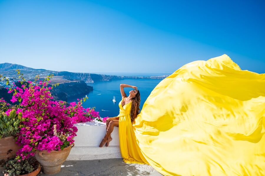 Santorini: Proffessional Flying Dress Photoshoot - FAQ