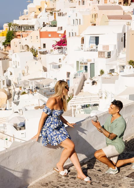 Santorini Proposal: A Luxury Photoshoot for Your Yes! Moment - Practical tips to make your photos look effortless