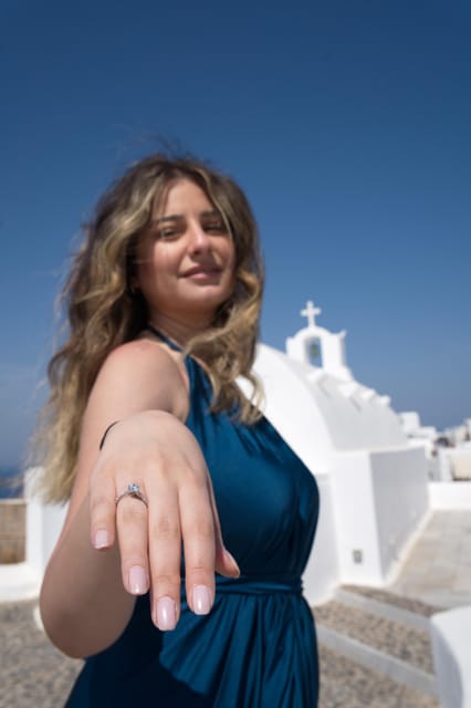 Santorini: Proposal Photoshoot l Private Entry to blue Dome - What is not included, and how to plan around it