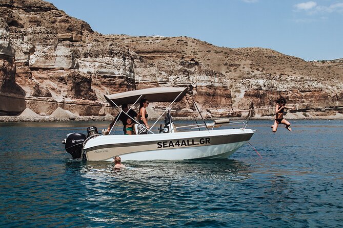 Santorini Rent a Boat Without License - Where You Can Go: Volcano Hot Springs, Thirasia, and Swims You Choose
