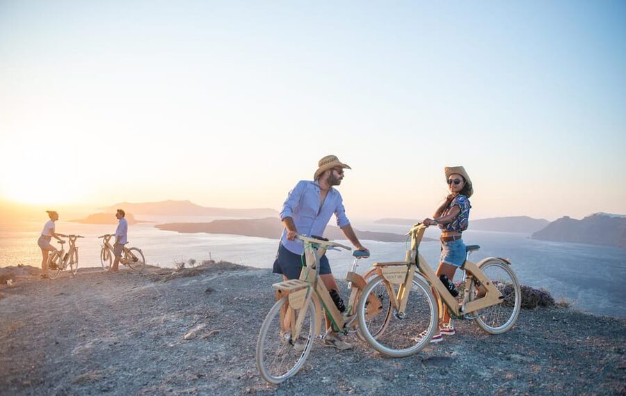 Santorini's Private 2-hour Wooden E-bike Tour - Emporio village streets: medieval feel in a small, walkable world
