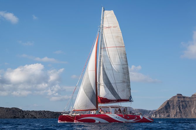 Santorini Sailing Dream Catcher with BBQ Lunch and Drinks - From your hotel to Vlichada Marina: how the day starts