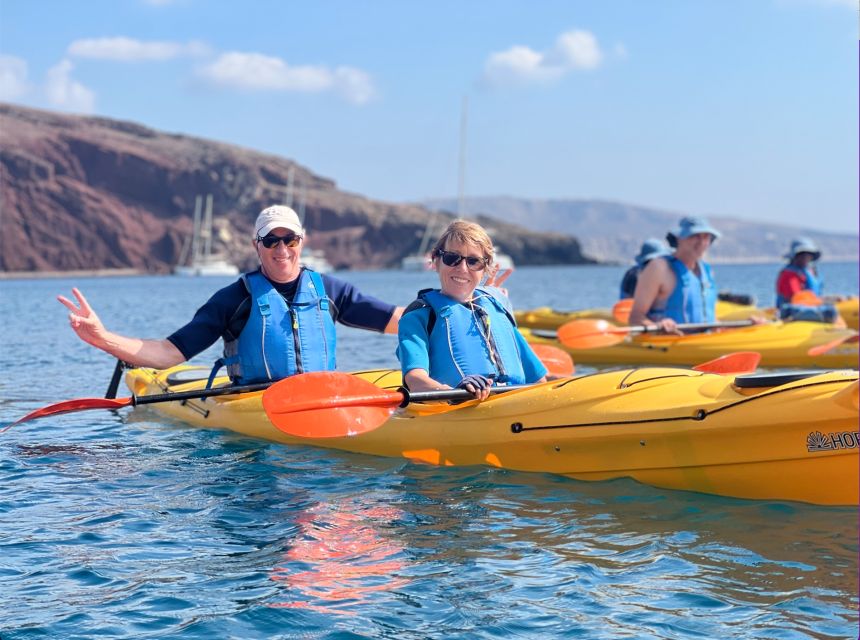 Santorini: Sea Caves Kayak Trip with Snorkeling and Picnic - Picnic by the beach: where the tour turns into a proper break