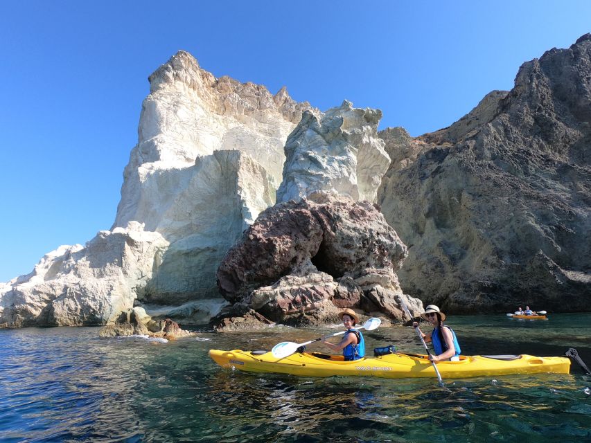 Santorini: Sea Caves Kayak Trip with Snorkeling and Picnic - Guides, photos, and those small touches that make it feel personal