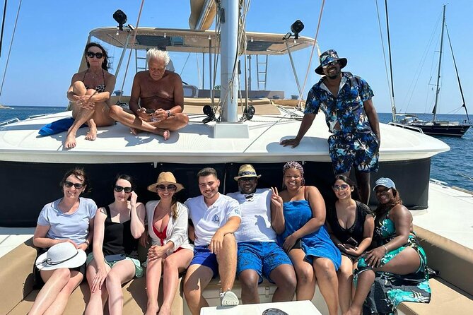 Santorini Sunset Sailing Cruise: Dinner, BBQ, Open Bar, Transfers - Mesa Pigadia Beach, snorkel time, and the Greek dinner BBQ