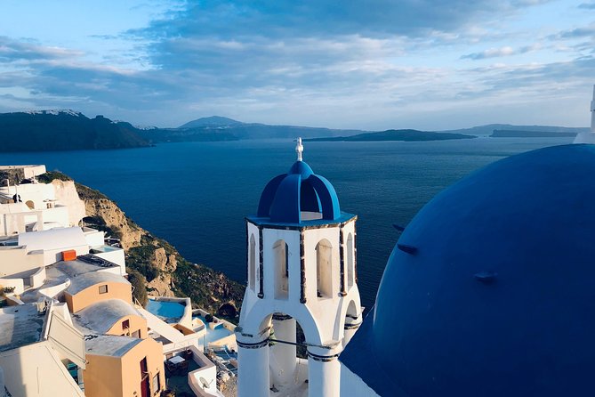Santorini Unique Experience - Road Tour - Pyrgos Castelli and the view from Prophet Elias