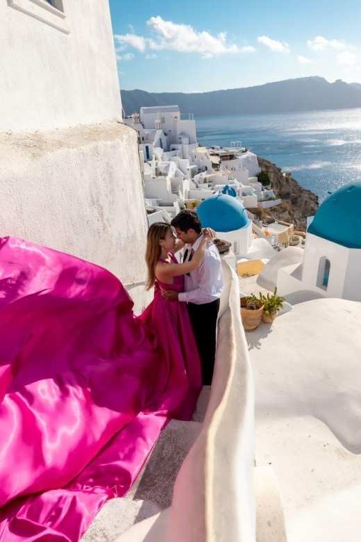 Santorini: Unique Flying Dress Photoshoot Experience - What you get afterward, 30 edited photos in 72 hours