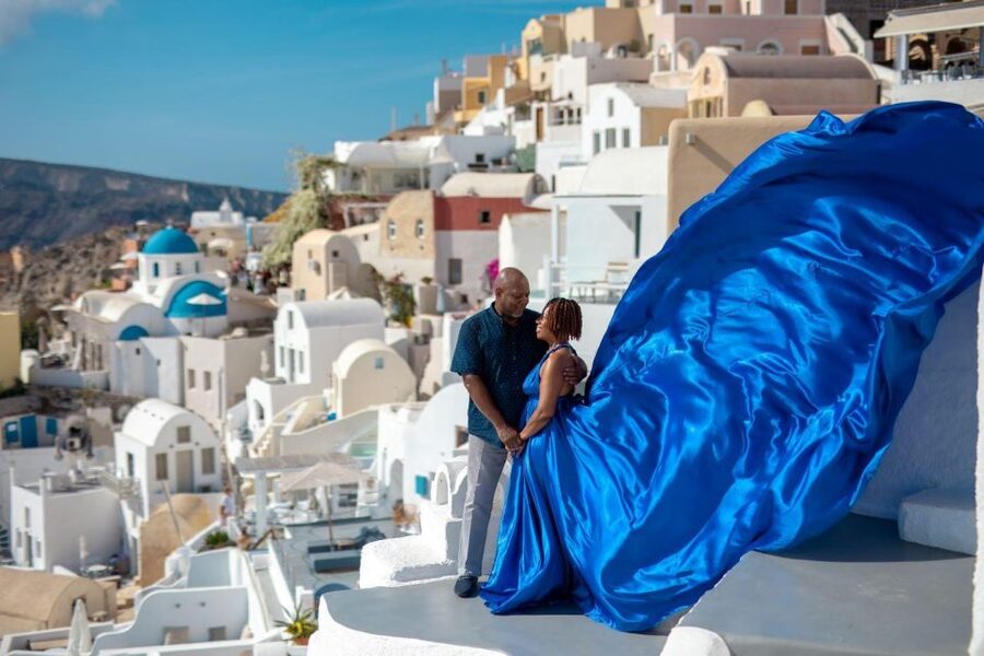 Santorini: Unique Flying Dress Photoshoot Experience - Pricing and value for a private Santorini photo session