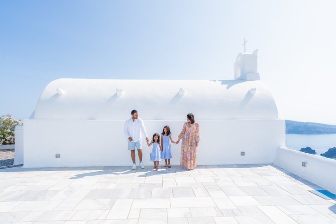 Santorini Vacation Photoshoot - Why the Oia Blue Domes photo setup feels worth it