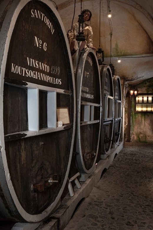 Santorini Visit Cave Wine museum and Wine tasting - Entering the Koutsogiannopoulos cave museum