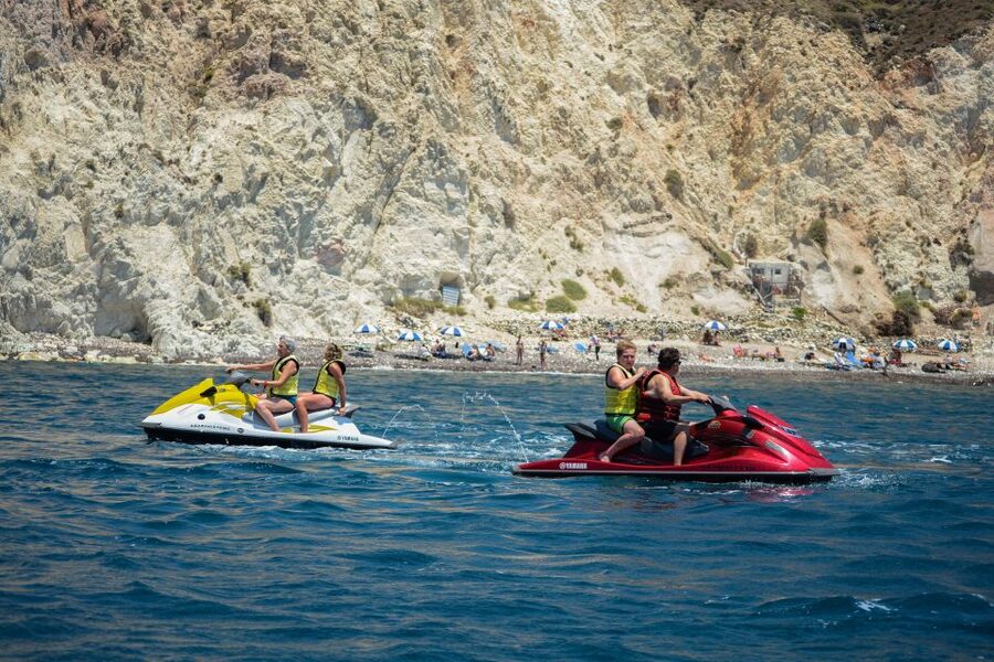 Santorini:Volcanic Beaches Cruise With Jet Ski - Entering the Jet Ski Mindset on Santorini’s South Coast