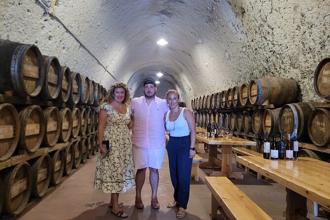 Santorini Volcanic Wine Tour – Private Tasting with Local Expert - Estate Argyros, an older winemaking family at work