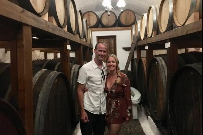 Santorini Wine Adventure with 12 Wine Tastings, Tapas and Sunset - Food pairing at each winery: olives, cheese, charcuterie, tapas