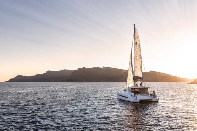 Shared Catamaran Half Day Cruise in Santorini - Akrotiri Lighthouse and Red Beach: best views, quick hits